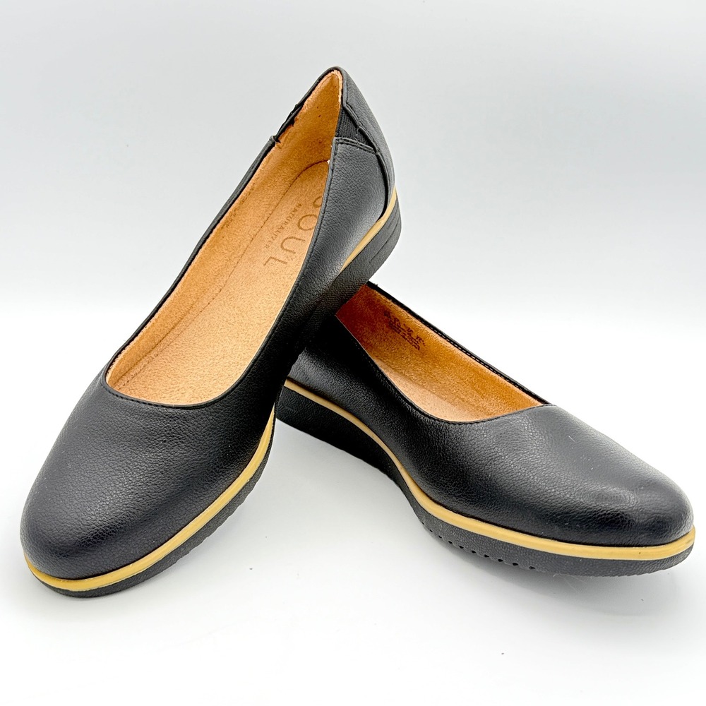 Soul Naturalizer Women Idea Ballet Flat 9 Black Wedge Comfort Shoes Casual Work